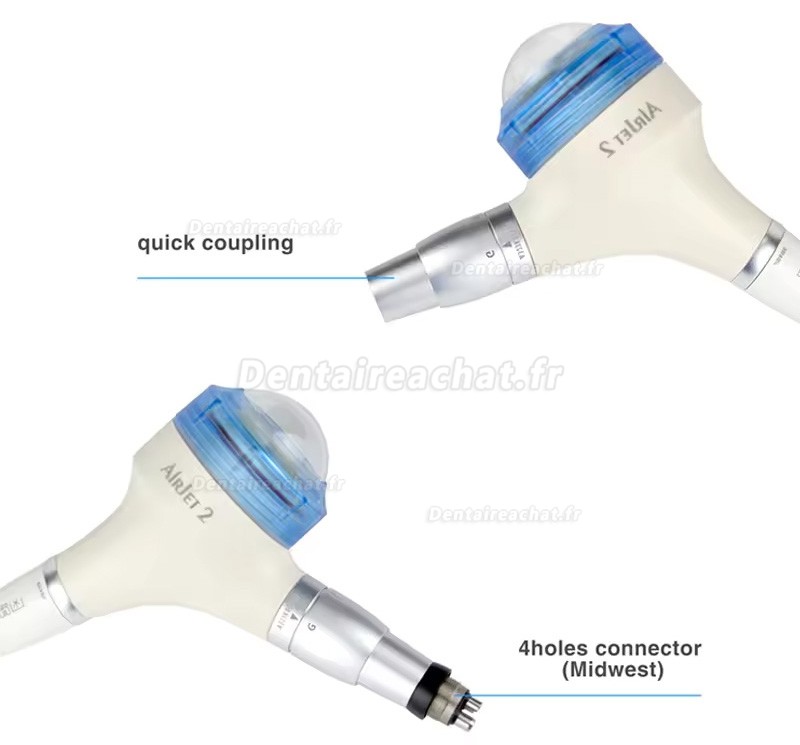 VolDent AirJet-2 Aéropolisseur dentaire (pièce à main supragingivale et parodontale) avec raccord rapide Kavo